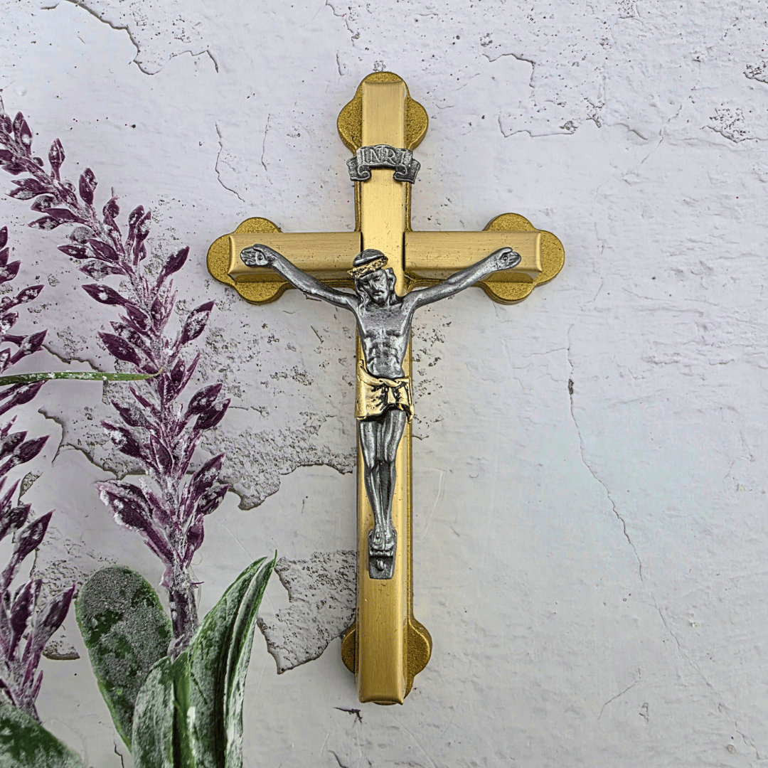 Two-Tone Crucifix 4"