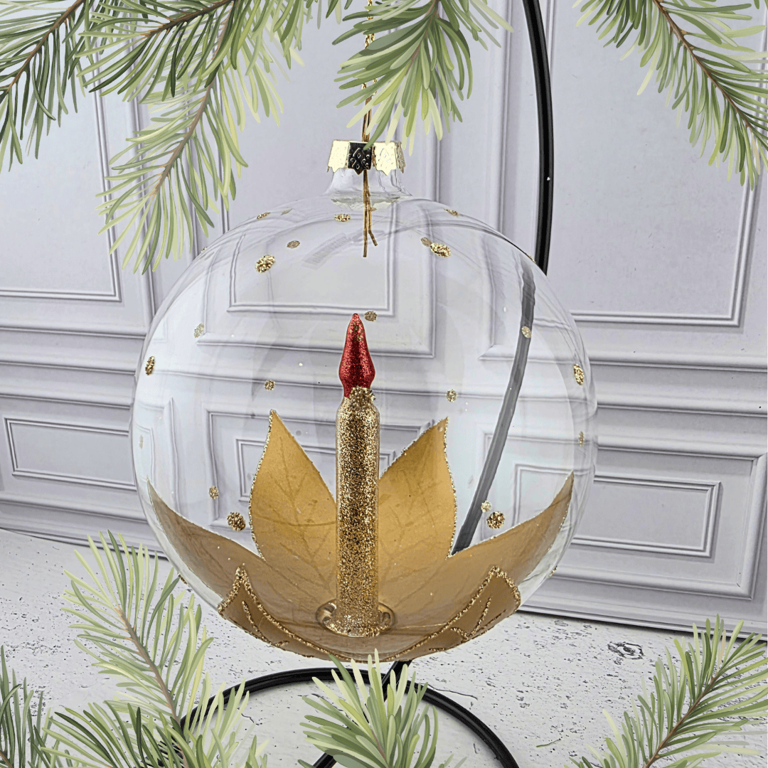Glass Candle Ball Ornament