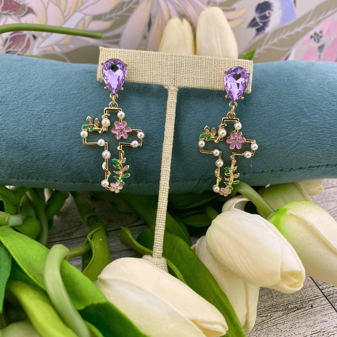 Sister Dulce Gift Shop, Catholic Store, Religious Store, Catholic Jewelry, Religious Jewelry, Cross Earrings