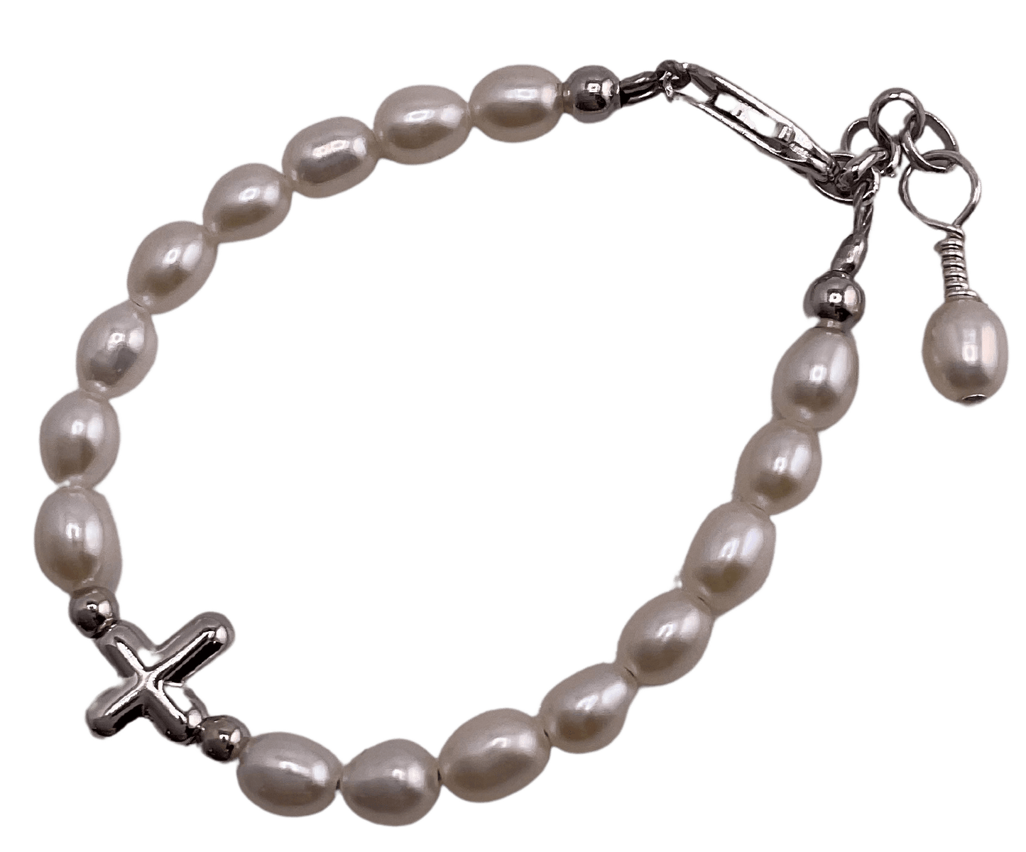 Sister Dulce Gift Shop, Catholic Store, Religious Store, Catholic Jewelry, Religious Jewelry, Pearl Bracelet With Cross