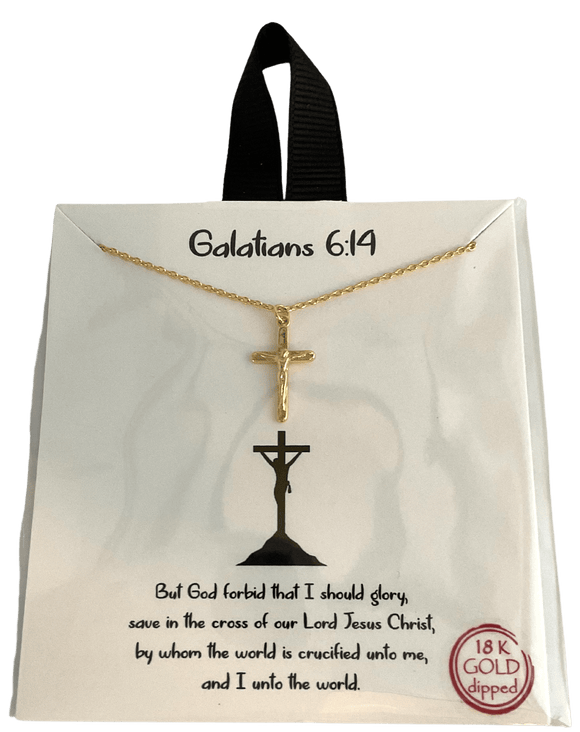 Galatians 6:14 Necklace Necklace, Crucifix SM Style