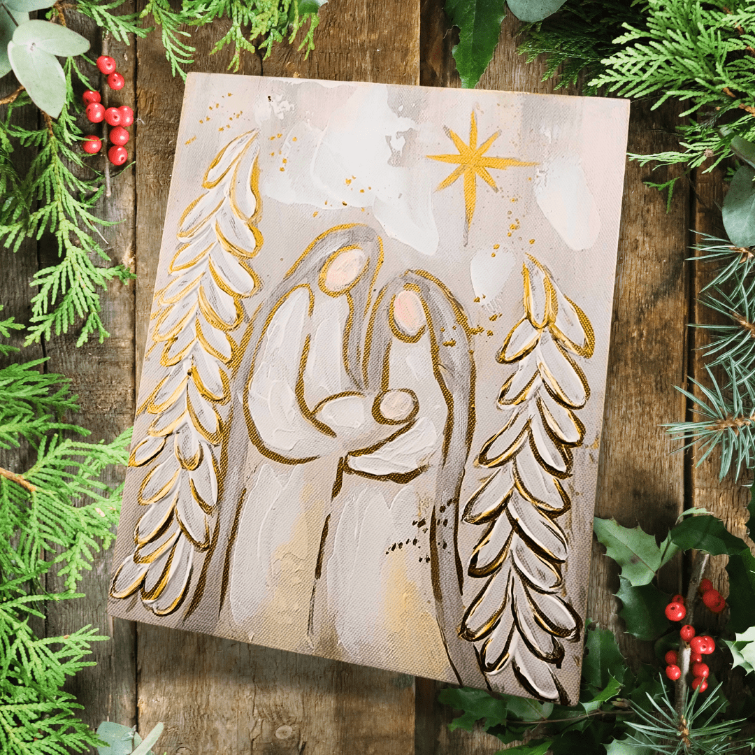Handpainted Holy Family Canvas Artwork Decor Trade Cie
