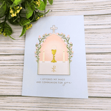 I Offered My Mass and Communion For You Card Light Blue Novena Cards