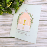 I Offered My Mass and Communion For You Card Light Green Novena Cards
