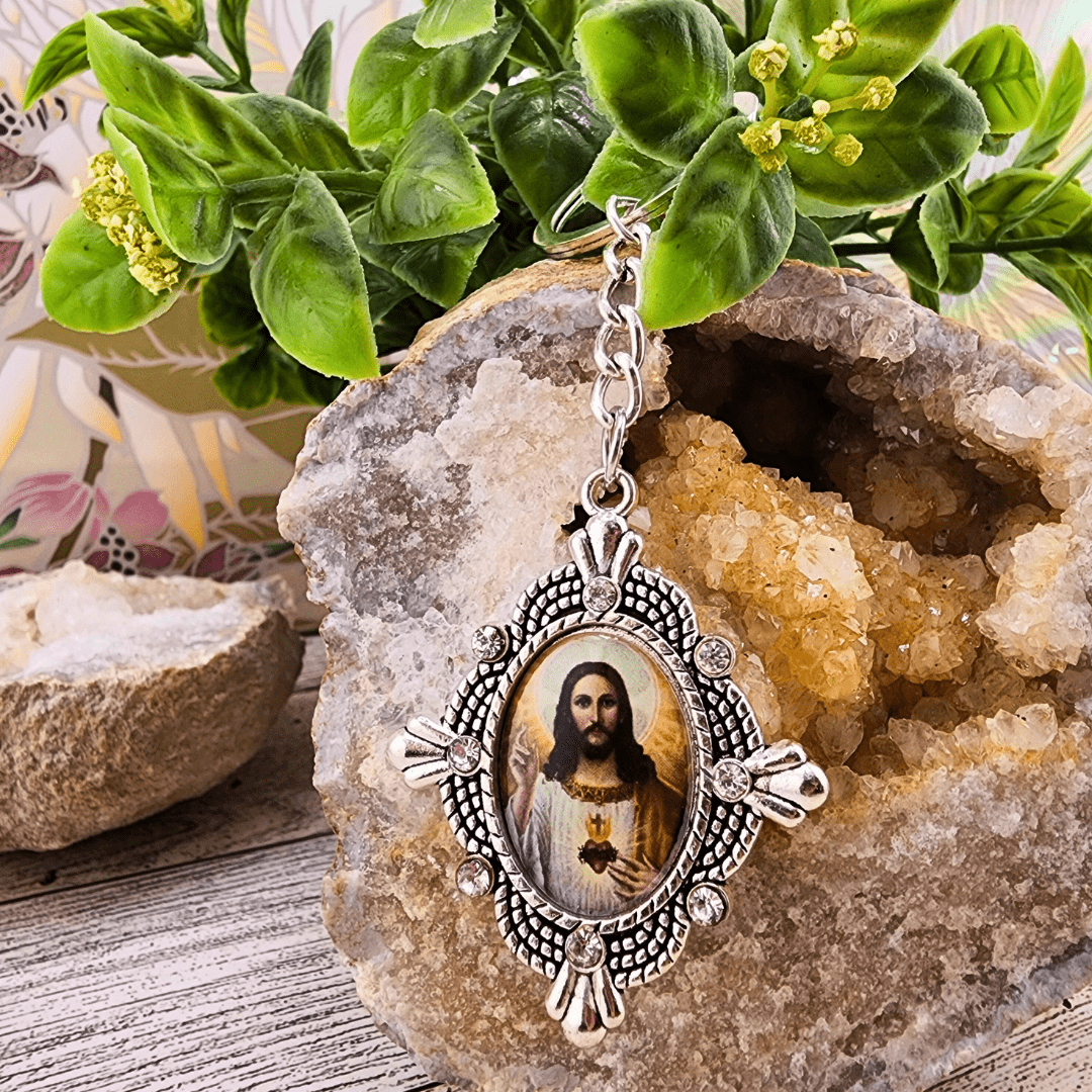 Jesus and Mary Keychains Sacred Heart of Jesus keychain Alexandra International