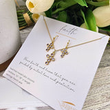 Sister Dulce Gift Shop. Catholic Store, Religious Store,  Catholic Jewelry, Religious Jewelry, Cross Necklace and Earrings Set