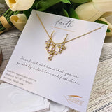 Jeweled Cross Necklace And Earrings Set Pink Jewelry Roman Gifts