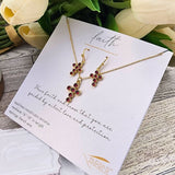 Sister Dulce Gift Shop. Catholic Store, Religious Store,  Catholic Jewelry, Religious Jewelry, Cross Necklace and Earrings Set