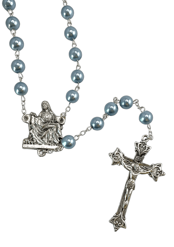 Light Blue PIeta Rosary Rosary, Sister Dulce Gift Shop, Catholic Store, Religious Store