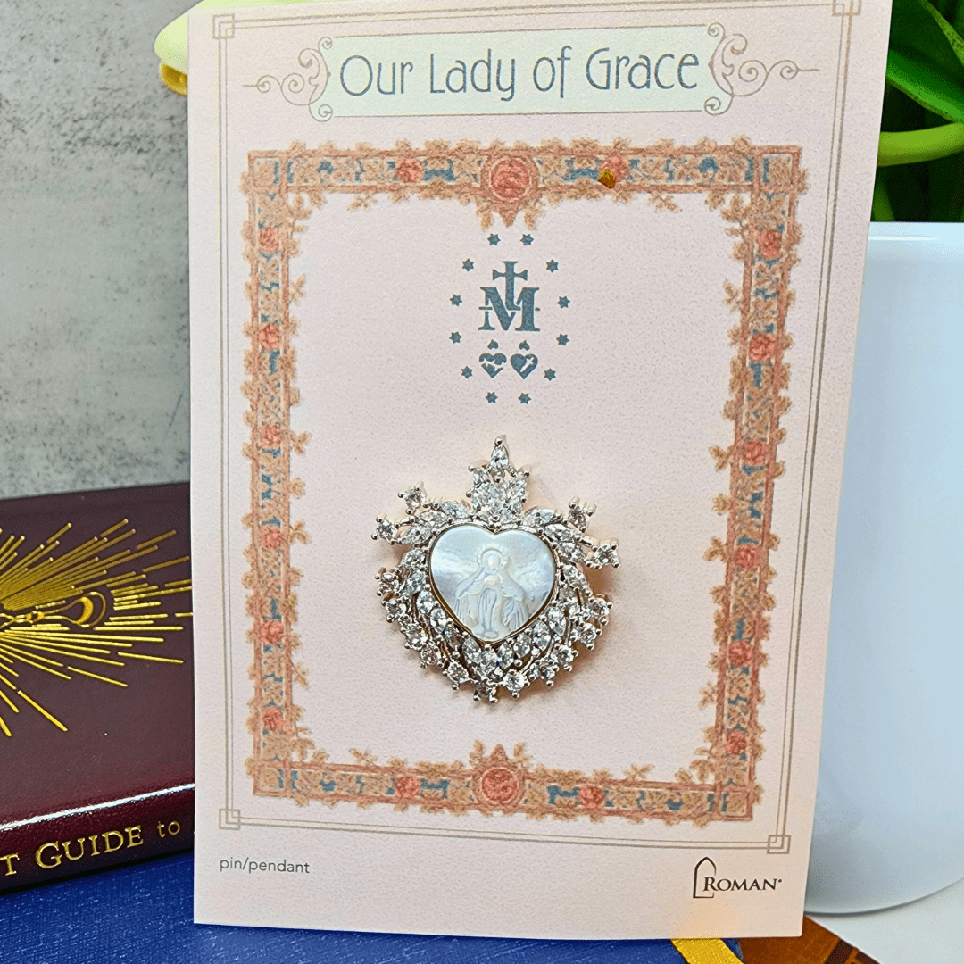 Sister Dulce Gift Shop, Catholic Store, Religious Store, Catholic Jewelry, Religious Jewelry, Our Lady of Grace Pin/Pendant