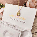 Oval Cross Necklace Gold Necklace Good Feelings