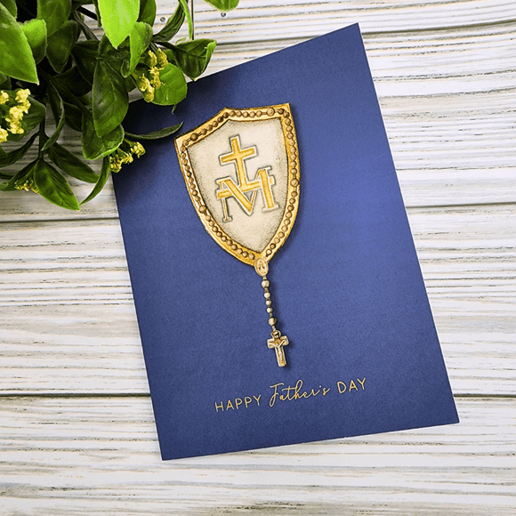 Rosary Shield Father's Day Card Novena Cards