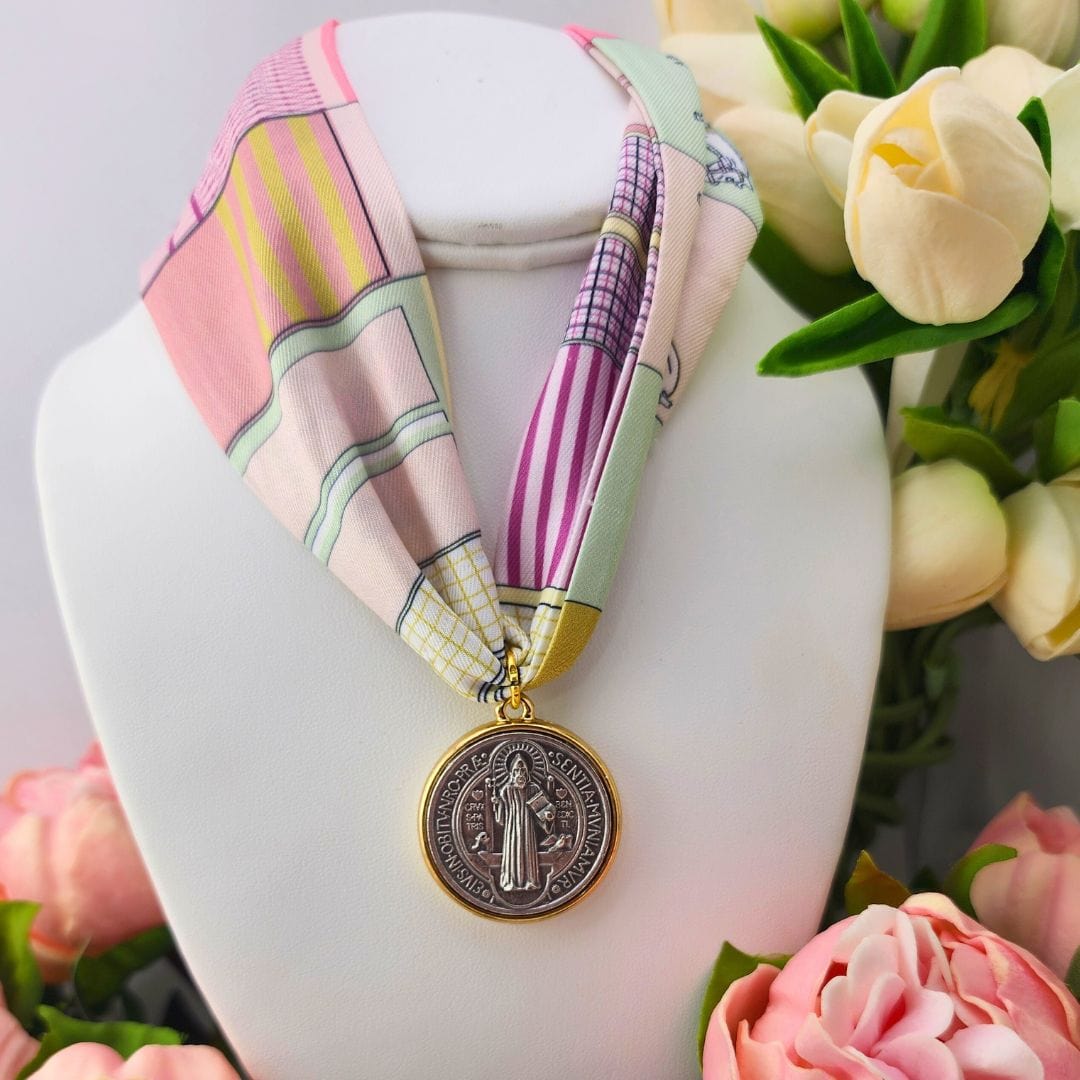 Sister Dulce Gift Shop. Catholic Store, Religious Store, Catholic Jewelry, Religious Jewelry, St. Benedict Scarf Necklace