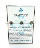 Crystal Gratitude Blessing Bracelet Silver and Crystal Bracelet My Saint My Hero