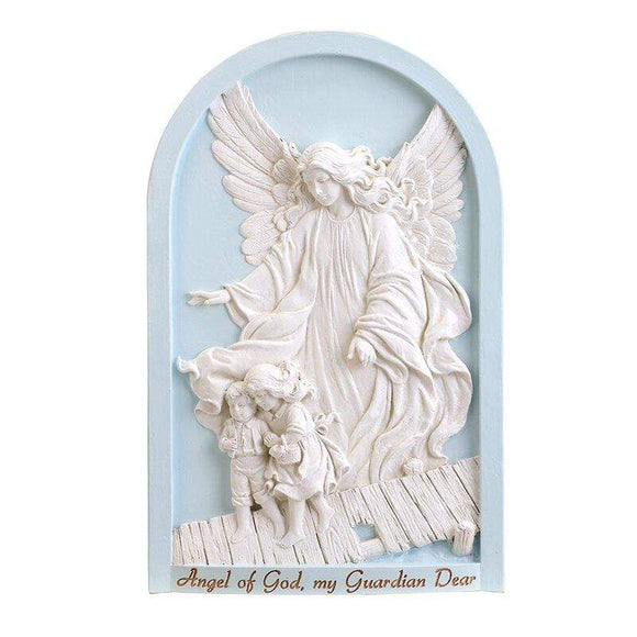 Guardian Angel Wall Plaque - Pink or Blue Cypress Springs Gift Shop