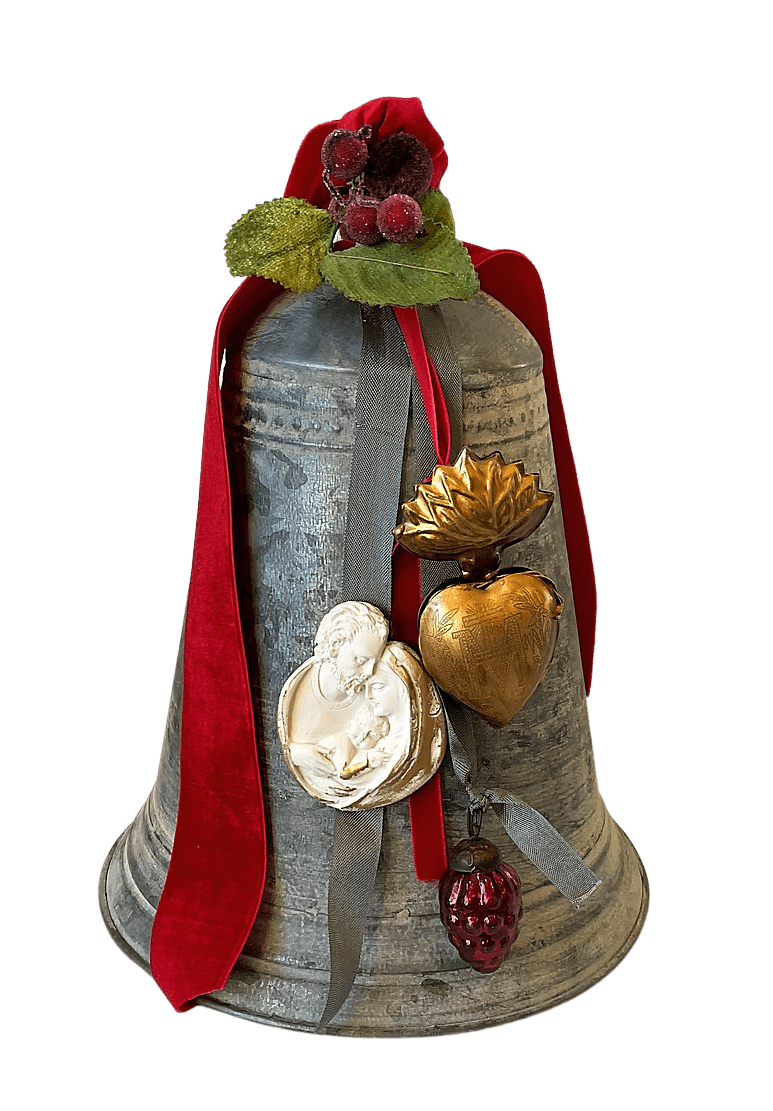 14in Antique Gold Bell Ornament Large – Christmas Place, image size:773x1111