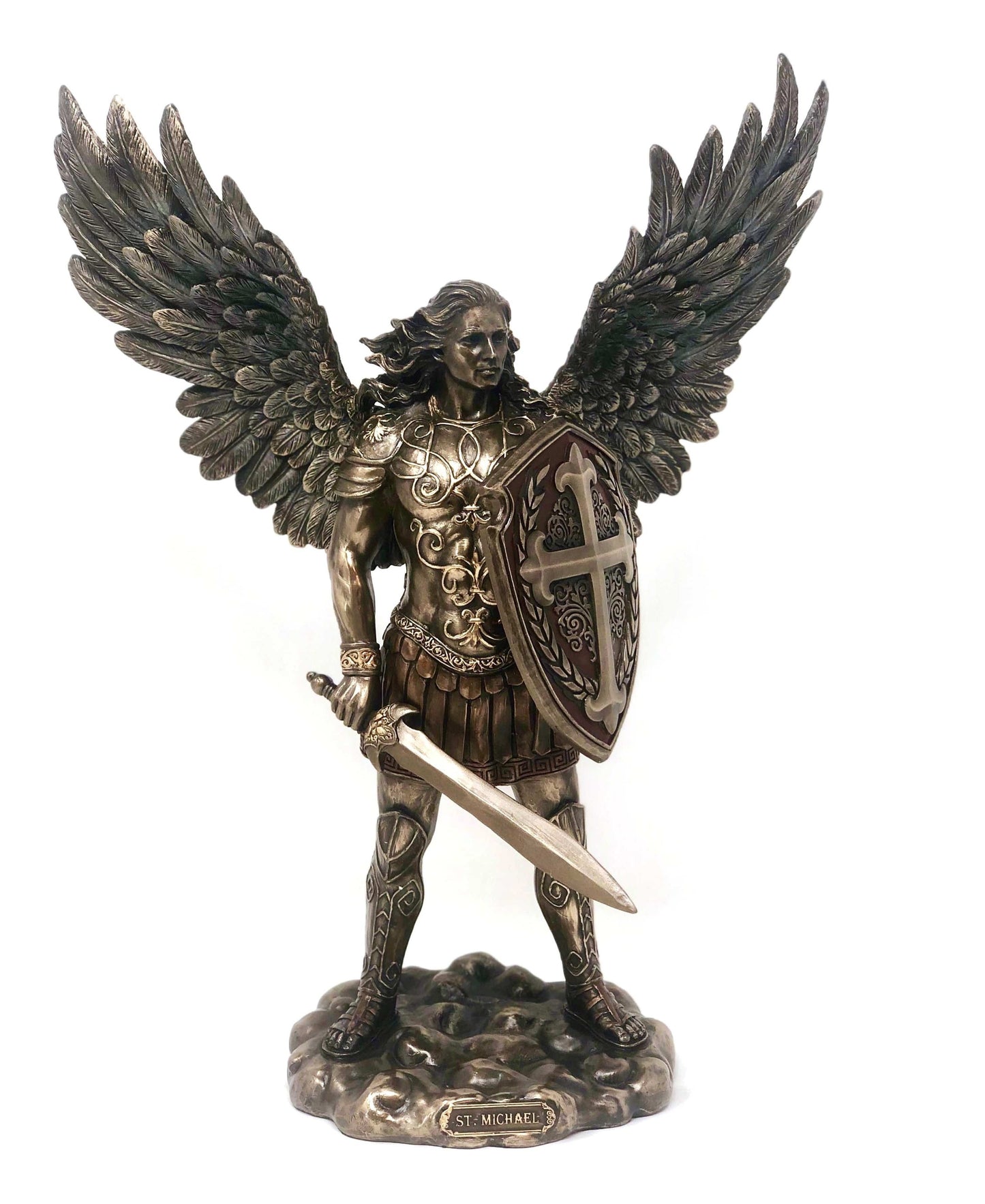 Saint Michael with Sword and Shield Statue