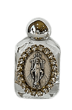 Small Holy Water Bottle Miraculous Mary with Clear Stone Water Font Contreras Religious Art