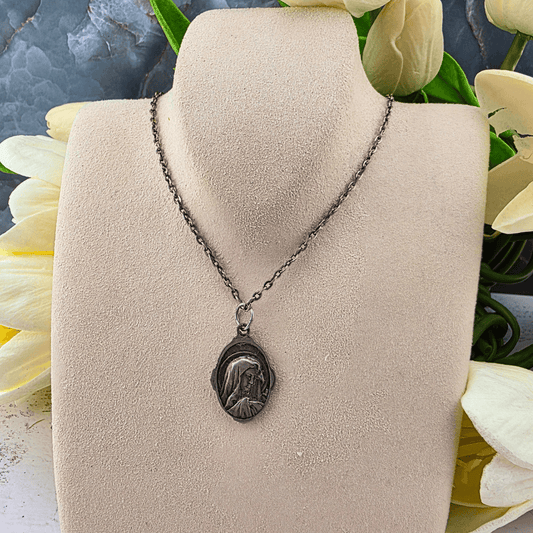 Silver Chain with Medal - 24"