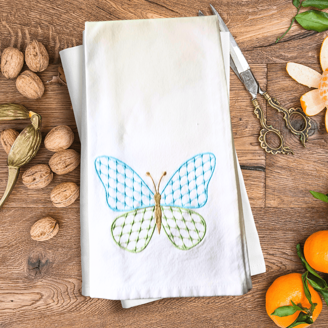 Sister Dulce Gift Shop, Catholic Store, Religious Store, Spring Tea Towel, Butterfly Tea Towel