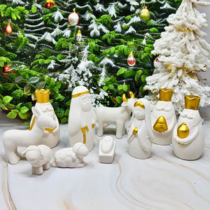 Sister Dulce Gift Shop, Catholic Store, Catholic Christmas,  Nativity Set, Porcelain Nativity Set