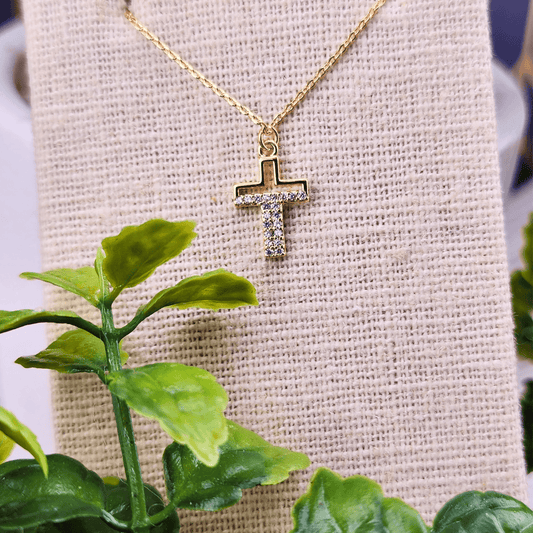 Sister Dulce Gift Shop, Catholic Store, Religious Store, Catholic Jewelry, Religious Jewelry, Cross Necklace, Catholic Necklace, Religious Necklace, Pave Cross Necklace