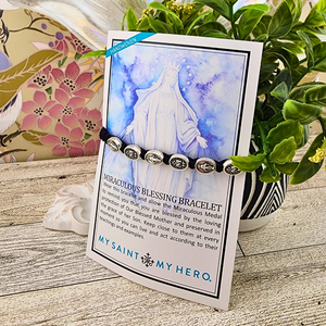 Marian Miraculous Bracelet Light Blue with Silver Medals Bracelet My Saint My Hero