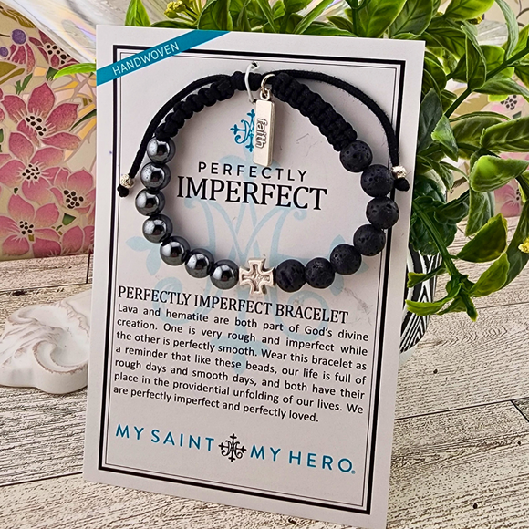 Sister Dulce Gift Shop, Catholic Store, Religious Store, Catholic Jewelry, Religious Jewelry, Catholic Men's Jewelry, Religious Men's Jewelry, Perfectly Imperfect Bracelet for Men