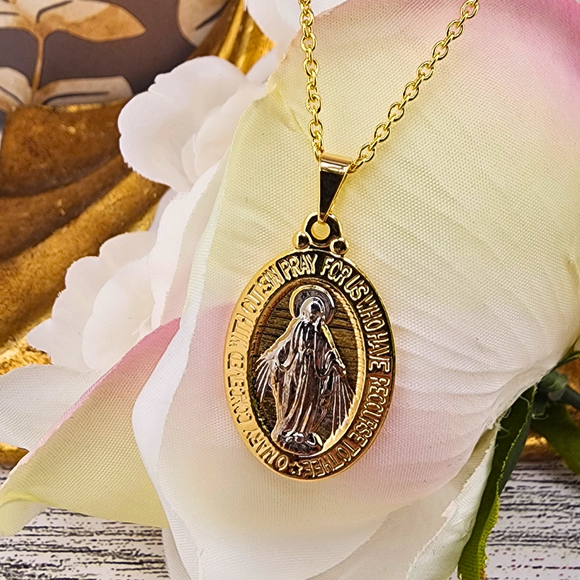 Sister Dulce Gift Shop, Catholic Store, Religious Store,  Our Lady of Grace Necklace, Catholic Jewelry, Religious Jewelry, Mary Necklace 