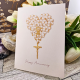 Sister Dulce Gift Shop, Catholic Store, Religious Store,  Happy Anniversary I Said A Rosary for you Card