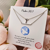 Sister Dulce Gift Shop, Catholic Store, Religious Store, Catholic Necklace, Religious Necklace, Cross Necklace, Psalm 28:7 Necklace 