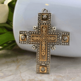 Sister Dulce Gift Shop, Shepherds Staff, Religious Store, Cypress Springs Mercedarian Prayer Center, Ornament, Cross, Christmas, Silver