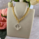 Sister Dulce Gift Shop, Religious Store, Catholic Store, Cypress Springs Mercedarian Prayer Center, Necklace, Jewelry, Clear Clover Cross Necklace