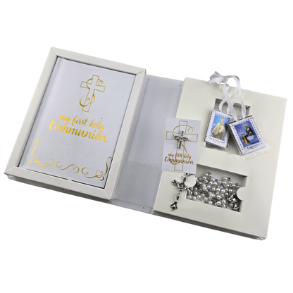 Sister Dulce Gift Shop, Religious Store, Catholic Store, Cypress Springs Mercedarian Prayer Center, Mass Book, First Communion, Girls, Pin, Rosary, Scapular, First Communion Gift Set 