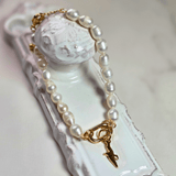 Sister Dulce Gift Shop, Catholic Jewelry, Religious Jewelry, Confirmation Gift, Holy Spirit Charm Catcher Pearl Bracelet, Charm Catcher Pearl Bracelet
