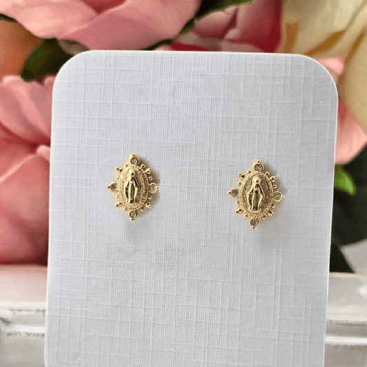Lady of Lourdes Stud Earrings