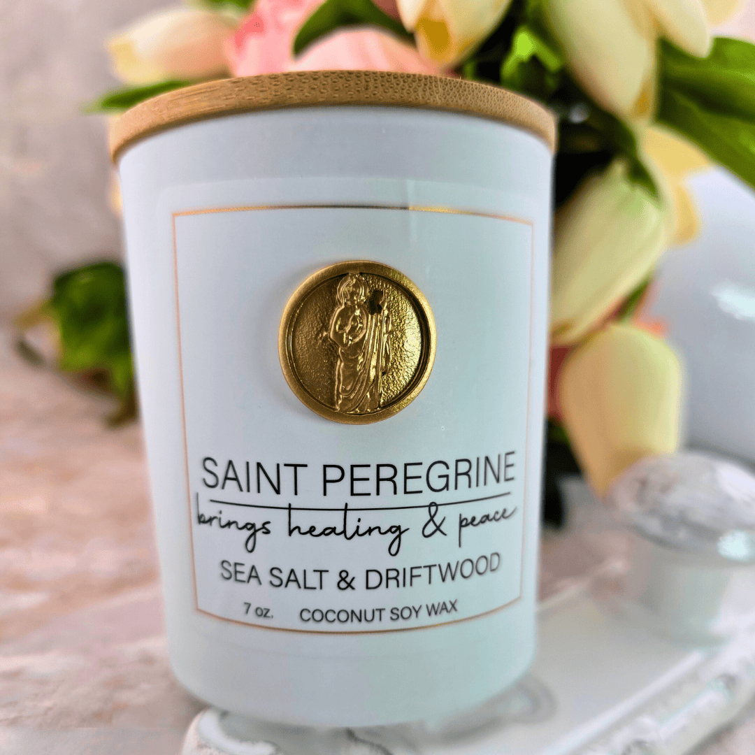 Sister Dulce Gift Shop, Shepherds Staff, Religious Store, Cypress Springs Mercedarian Prayer Center, Saint Peregrine Candle, Sea Salt and Driftwood