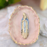 Sister Dulce Gift Shop, Shepherds Staff, Religious Store, Cypress Springs Mercedarian Prayer Center, Sacred Treasures, Mary Oval Pink Trinket Dish