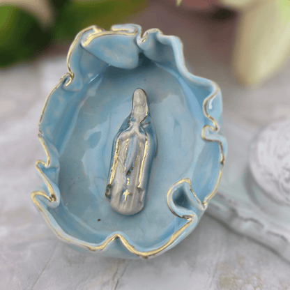 Sister Dulce Gift Shop, Shepherds Staff, Religious Store, Cypress Springs Mercedarian Prayer Center, Sacred Treasures, Our Lady of the Rosary Blue Trinket Dish