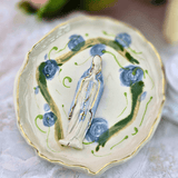 Sister Dulce Gift Shop, Shepherds Staff, Religious Store, Cypress Springs Mercedarian Prayer Center, Sacred Treasures, Our Lady of the Rosary Blue Roses Trinket Dish