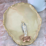 Sister Dulce Gift Shop, Shepherds Staff, Religious Store, Cypress Springs Mercedarian Prayer Center, Sacred Treasures, Our Lady of the Rosary with Pink Flower Trinket Tray