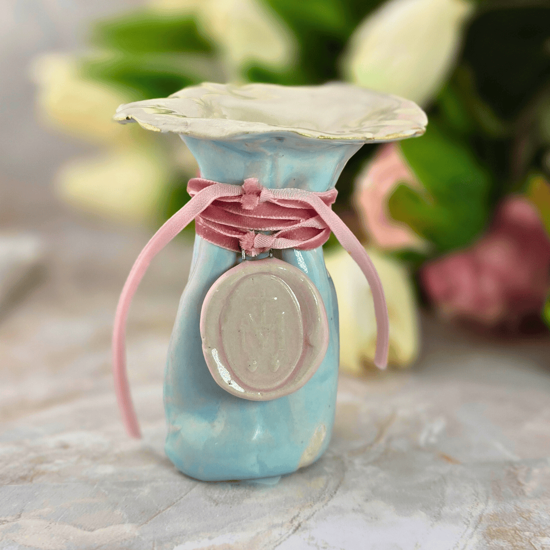 Sister Dulce Gift Shop, Shepherds Staff, Religious Store, Cypress Springs Mercedarian Prayer Center, Sacred Treasures, Auspice Maria Mini Vase