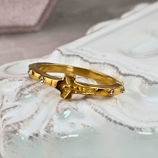 Sister Dulce Gift Shop, Shepherds Staff, Religious Store, Cypress Springs Mercedarian Prayer Center, BeeStill, Gold Rosary Ring, Crucifix