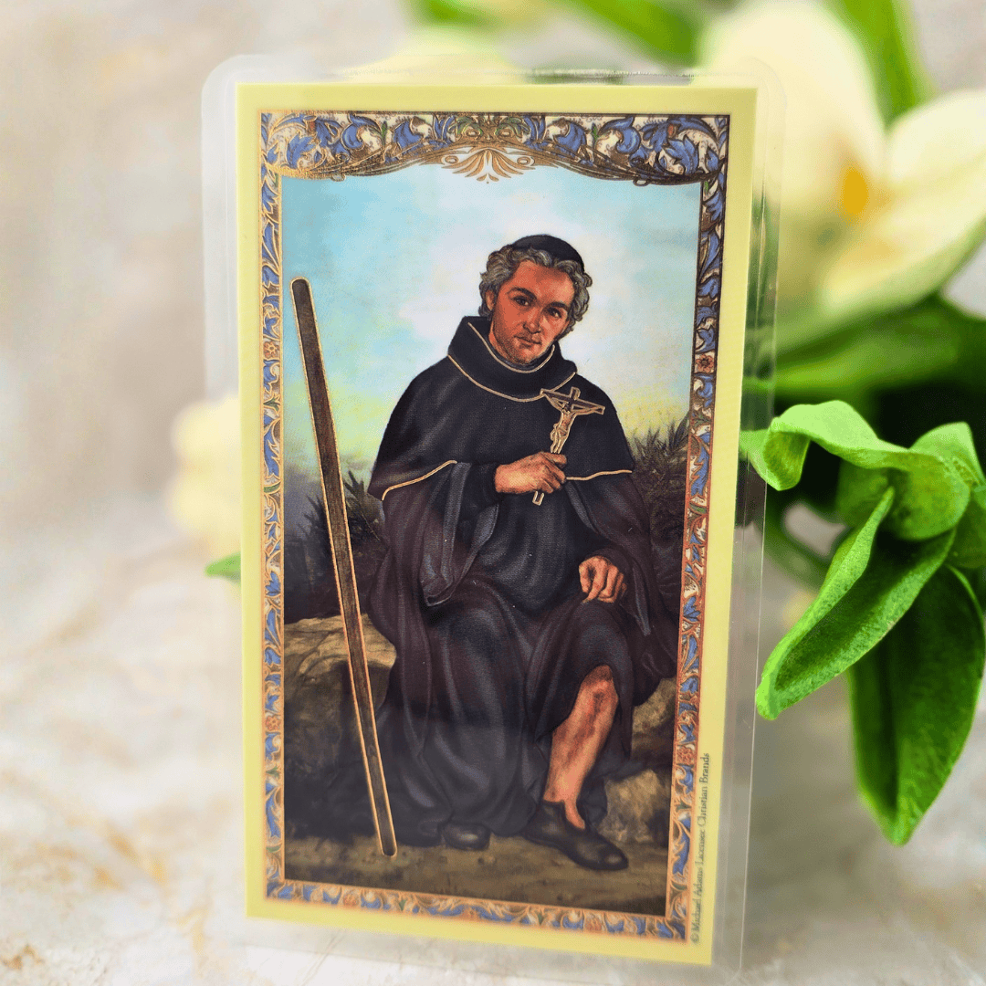 Sister Dulce Gift Shop, Shepherds Staff, Religious Store, Cypress Springs Mercedarian Prayer Center, Saint Peregrine Prayer Card