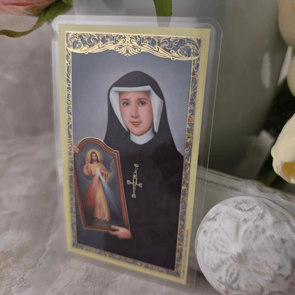 Sister Dulce Gift Shop, Shepherds Staff, Religious Store, Cypress Springs Mercedarian Prayer Center, Saint Maria Faustina Prayer Card