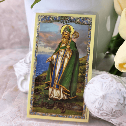 Sister Dulce Gift Shop, Shepherds Staff, Religious Store, Cypress Springs Mercedarian Prayer Center, Saint Patrick Prayer Card