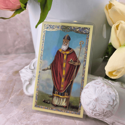 Sister Dulce Gift Shop, Shepherds Staff, Religious Store, Cypress Springs Mercedarian Prayer Center, Saint Nicholas Prayer Card