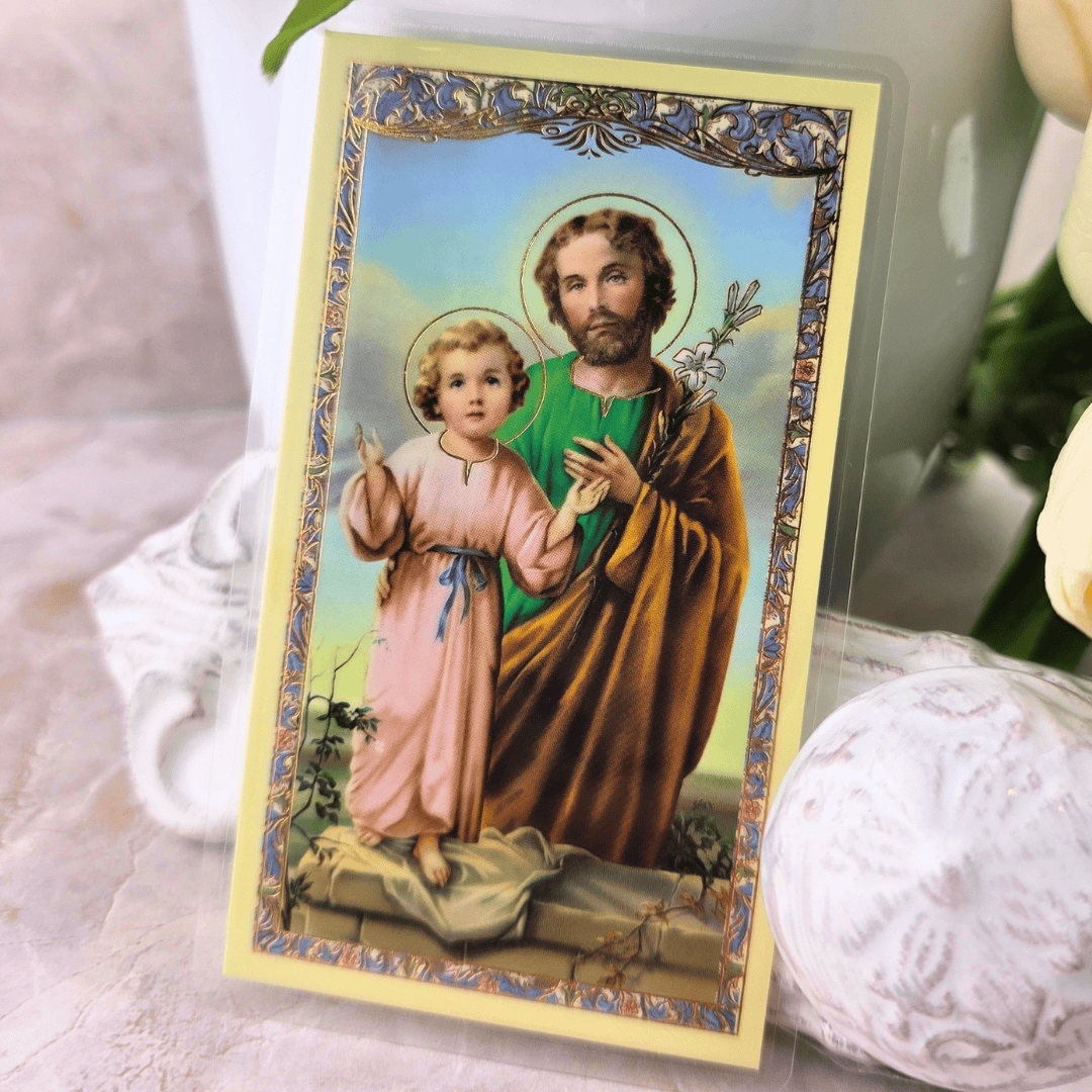 Sister Dulce Gift Shop, Shepherds Staff, Religious Store, Cypress Springs Mercedarian Prayer Center, Saint Joseph Prayer Card