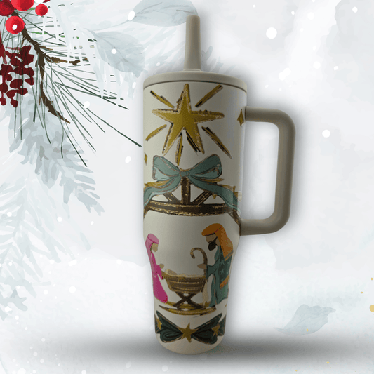 Sister Dulce Gift Shop, Shepherds Staff, Religious Store, Cypress Springs Mercedarian Prayer Center, Nativity Tumbler