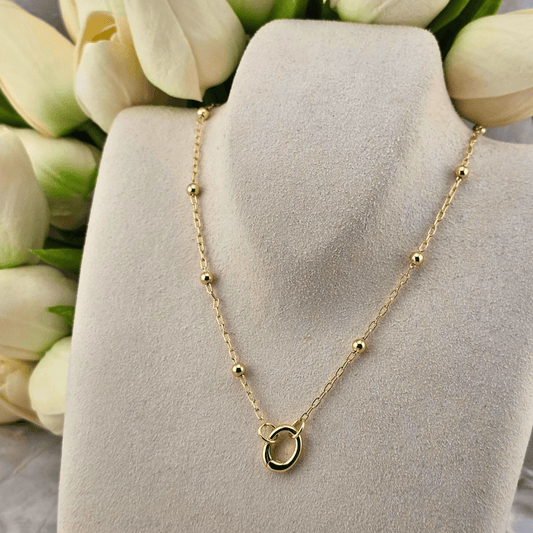 Dainty Charm Catcher Necklace in Gold